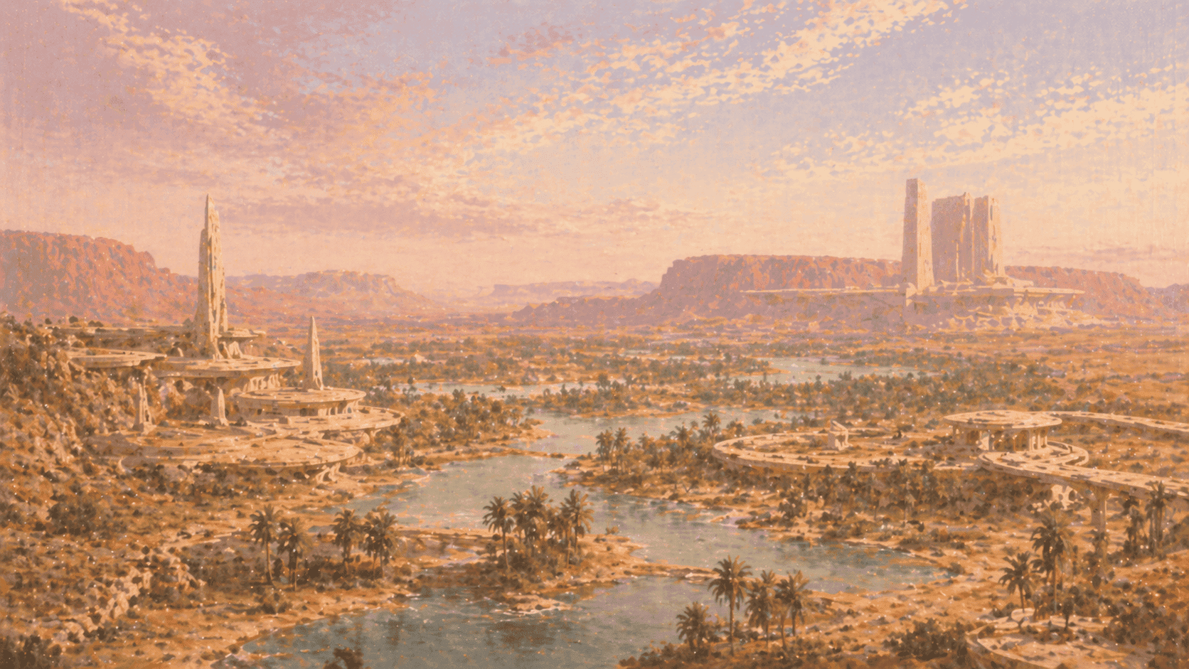 A tonal landscape used as the backdrop for III. Observability is dead.