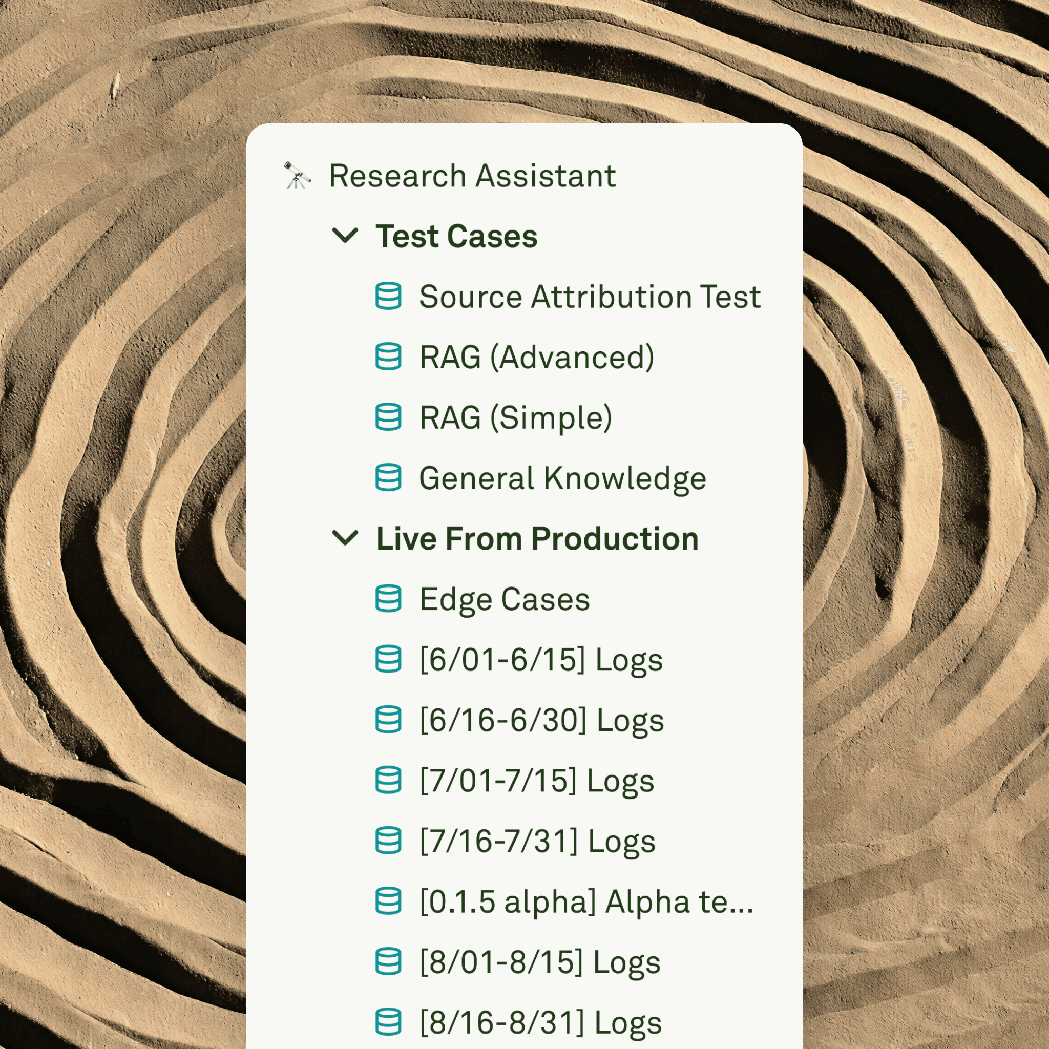 Organize Tests and Logs